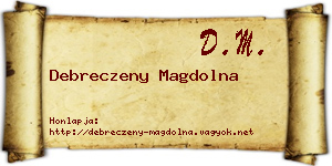 Debreczeny Magdolna névjegykártya